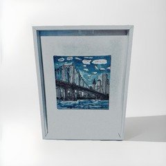 Bridge – Original Mixed Media on Canvas (Framed)