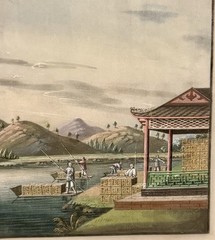 4 Early 19th Century Canton Export Paintings-Tea Trade