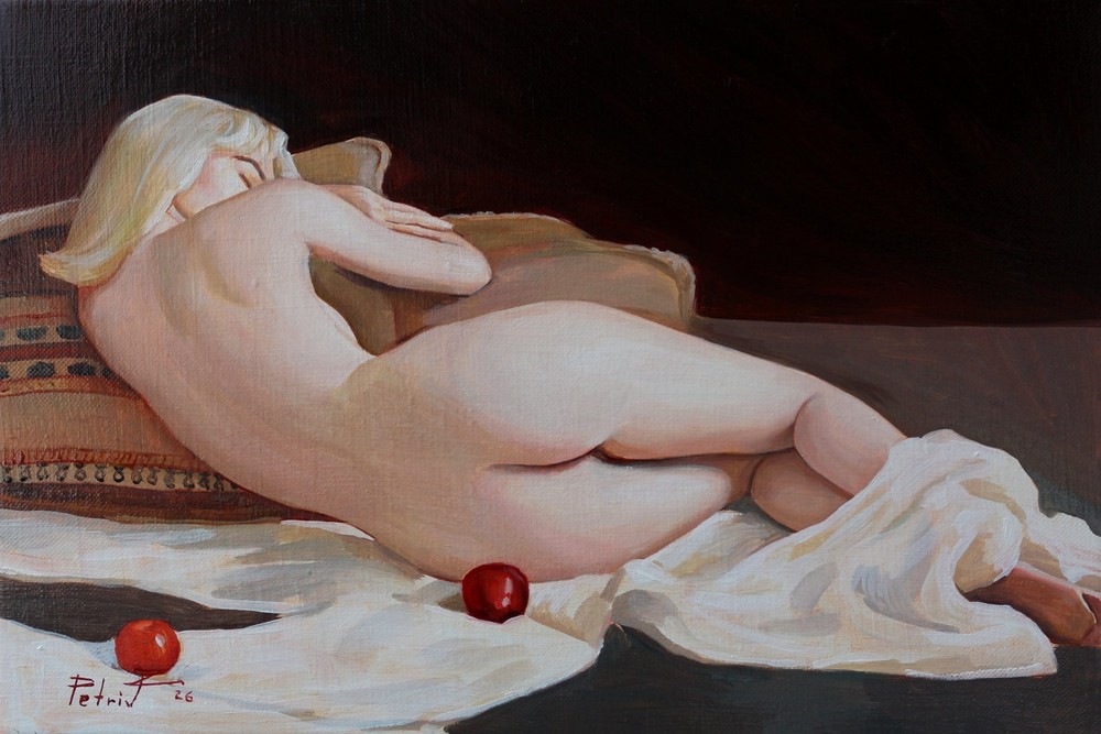 Original Oil Painting 12×8 in/30x20cm Female Nude Signed 2026
