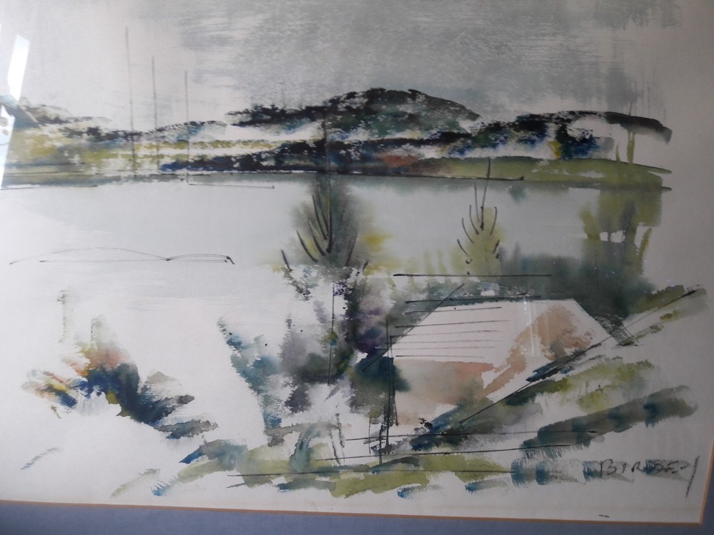 Bermuda Harbor View-Original Watercolour by Alfred Birdsey 21 x 16″