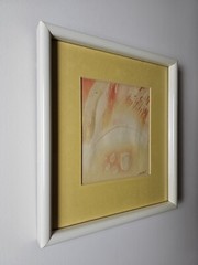 ART – Antique Original Illegibly Signed Painting 13×12 Framed Abstract Art