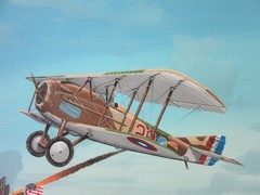 Raymond Waddey Painting WW1 SPAD XIII Smith IV, Arthur Raymond Brooks, 18″x24″