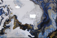 MODERN RESIN PAINTING, Abstract Canvas Wall Art, 48 X 36, Framed, Signed, US
