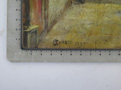 Orientalist Antique Painting Signed Cinato 1937 Oil on Board B34