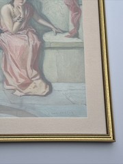 ANTQUE PAINTING PRETTY WOMAN FEMALE MODEL MASTERFUL ART DECO NOUVEAU 1910’S RARE