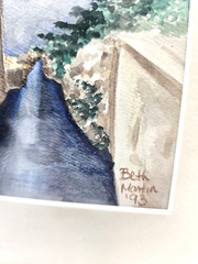 Original Watercolor Painting Château De Chillon Switzerland Signed Framed 1993