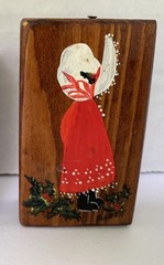 Plaques Wood 2.75″ L Hand Painted Pictures Boy Girl Ready To Hang Rustic 2