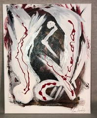 Hand Painted Acrylic Abstract Art by Fran Bernholz – (1) 16″x20″