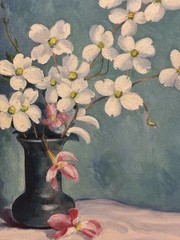 Beautiful Vintage Original Signed Framed Flower & Vase Painting, Art Decor Gifts
