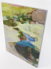 Original 2002 Gail Salzman Oil on Panel Painting „Meander“ 18″ wide x 24″ tall