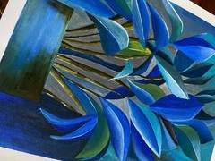 Original Abstract Flower Vase Painting 16×20 Canvas Modern Wall Art Home Decor