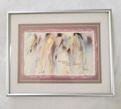 Pam Reinke 8×10 Watercolor „Peace“ Painting Matted & Framed