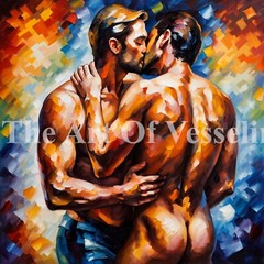 Fallen In Love Men Download Digital Gays Couple Picture Printable LGBT Artwork