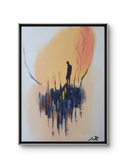 DYSTOPIAN WORLD 12×16 GRAFFITI STYLE ORIGINAL ACRYLIC PAINTING CANVAS HOME DECOR