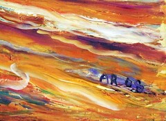 SANTA CRUZ SURF Original Oil Painting Arthur Robins surf board ocean beach sand
