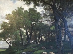 Charles Emile Jacque (1813-1894) Oil, Barbizon School, From Movie „Dark Waters“