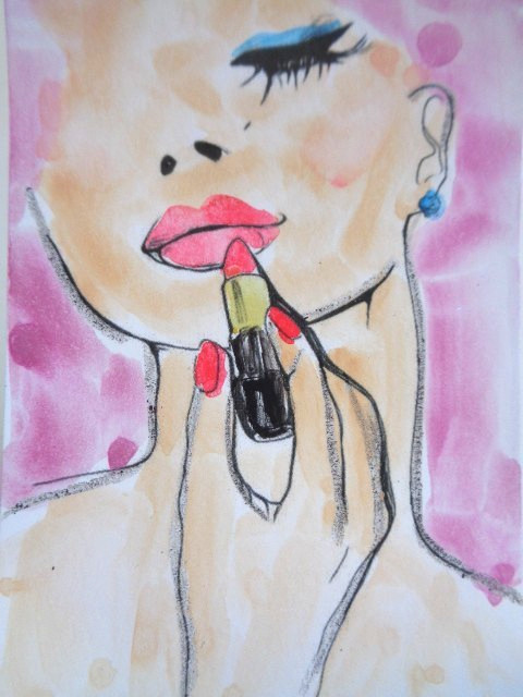 ACEO Women In Fashion – BEUTIFUL GLAMOUR GIRL Painting ART
