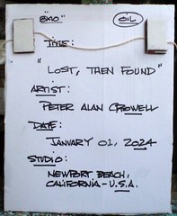 LOST, THEN FOUND 8×10 oil painting card panel New original art signed Crowell