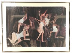Original 1958 Signed ROBERT ANDREW PARKER Watercolor Painting „LOSCAPRICHOS“