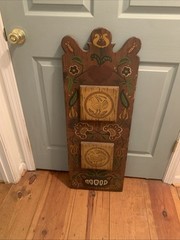 Late 18th Century Folk Art style Pennsylvania Dutch Painting in Wood Fraktur