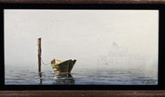 Original, Signed, Oil on Canvas, by Charles R. Selmi, Custom Wood Frame 13×21
