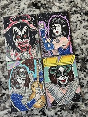 KISS CARD – ACEO – Art Sketch 2.5 X 3.5 Rock Music Painting Simmons Drawing
