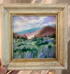 Big Bend National Park Original Painting Framed Southwest Folk Art Texas Desert