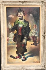 Julian Ritter Large Oil Painting of Clown 49X33