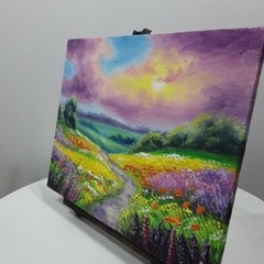 Original Hand Painted Landscape Summer Home Decor Wall Art Gift Ukrainian Artist