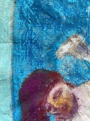Edgar Degas Original Painting Drawing Canvas Nude Woman Bathing Oil Pastel E25