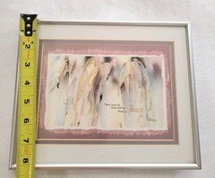 Pam Reinke 8×10 Watercolor „Peace“ Painting Matted & Framed