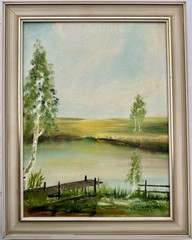 ORIGINAL RUSSIAN OIL PAINTING, oil on canvas, signed, circa 1970, 40.0×30.0 cm