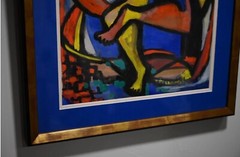 Mid 20th Century Eugenie Schein Original Gouache on Paper – Mid-Century Modern