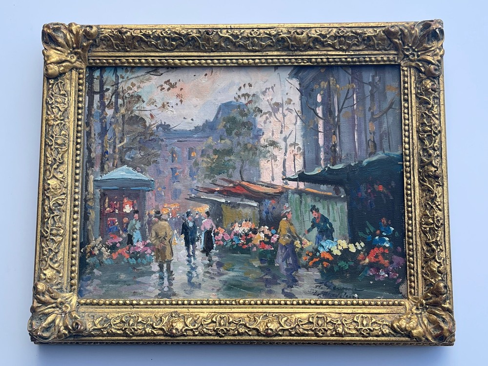 Francois Gerome Painting Impressionism France French Street Scene Listed Artist