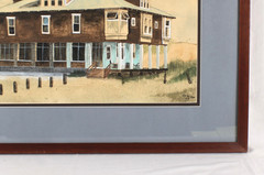 Vintage Ocean City Maryland Beach House Watercolor Painting Signed Jim Wilson 77