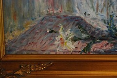 FRAMED SIGNED ORIGINAL OIL DAISIES DAISY FLOWERS A STILL LIFE ARTIST HECTO VIDAL