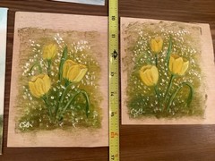 12 Small Miniature Paintings 1970’s and 80’s Unframed Signed Floral Still Life