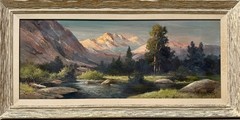 Huge Sierra Scene by Robert W. Wood, „Sierra Summertime“ 1964 24″ x 60″