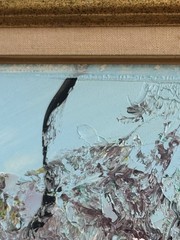 Morris Katz Signed Vintage Oil On Board Painting Flying Kite Beautiful 44×32 84’