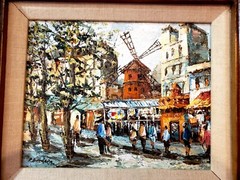 Oil Canvas Painting: R.Birchard 18.1/2″“ X 16.1/2″“ With Frame.