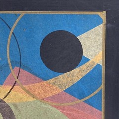 VTG. Mix Media on Board abstract painting 15 1/4″x15 1/4 Signed Numbered