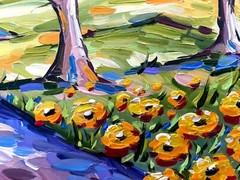 Hill Country Wildflowers Oil Painting Original Austin Texas Landscape 8×10 in