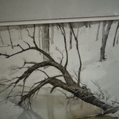 John Webster Signed Framed Winter Landscape Watercolor Painting 1989 Frame 18×22