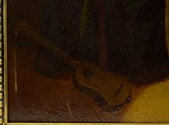 Ca. 1830/40, Old painting, genre scene, daughter of a nobleman, oil, 27.5×23 in