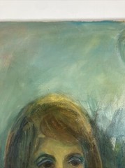 Vintage Original Oil Painting Female Portrait -1970’s California -Signed