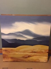 „Misty Mountains“ by E.Wolfsen-Original Painting-Gallery Wrapped-Signed-C.O.A.