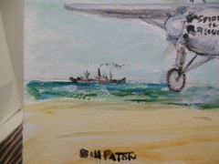 Bill Paxton Signed Original Watercolor Spirit of St.Louis at orchard Maine 1927