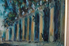 ORIGINAL FRAMED OIL VEDADO TREE LINED STREET OLD HAVANA CUBA ARTIST: HECTO VIDAL