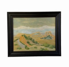 Vintage Original Mid Century Southwest Landscape Painting Signed Ruby Maxwell