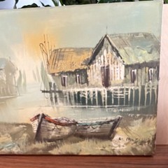 M. Busch Signed Impressionist Coastal Seascape Canvas OilPainting 12×16